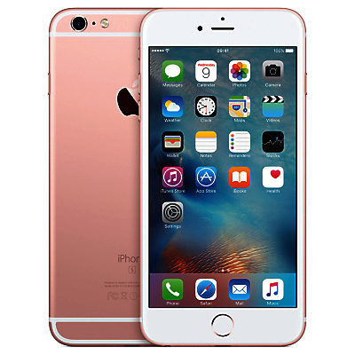 Apple iPhone 6s Plus, iOS, 5.5, 4G LTE, SIM Free, 64GB Rose Gold